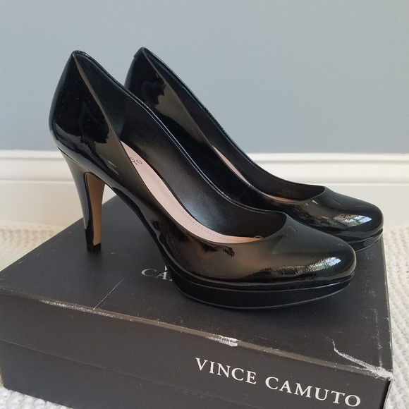 vince camuto patent leather pumps